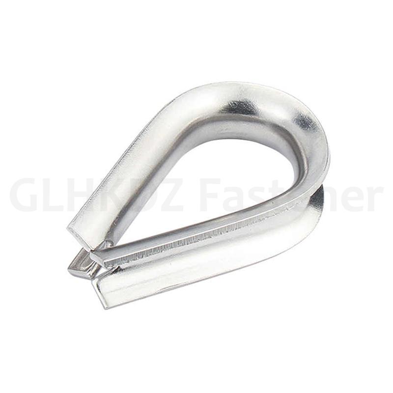 M2-M28 316 Stainless Steel Cable Wire Rope Protective Sleeve Wire Rope Clamp Thimbles Rigging Chicken Heart Ring Fixing