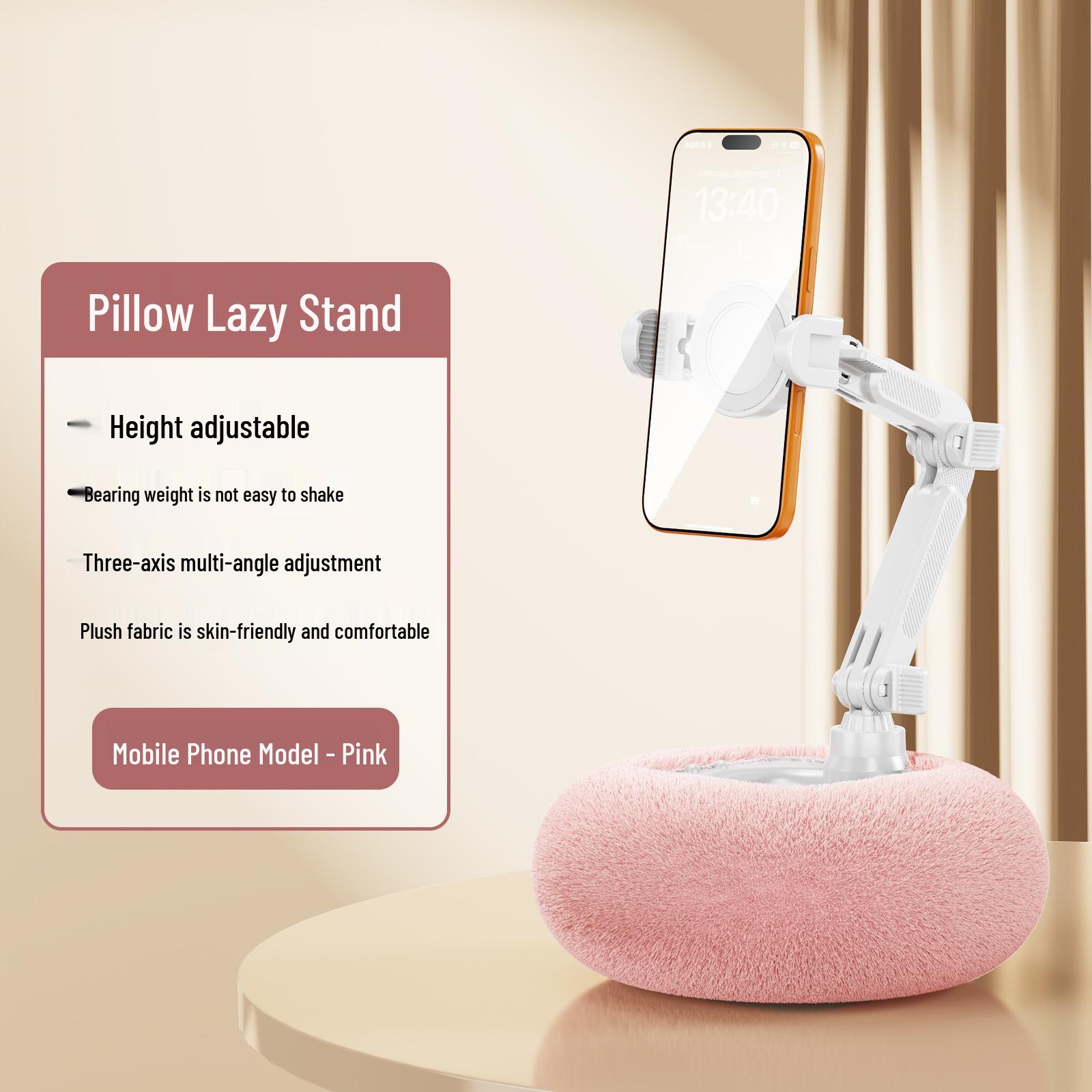 Plush Cushion Tablet & Phone Stand for Bed - Ideal for Watching Videos