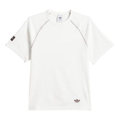 adidas Originals Shmoofoil Poids Plume Confortable Séchage Rapide Doux Respectueux de la Peau T-Shirt à Manches Courtes Unisexe Hauts Blanc JC7653