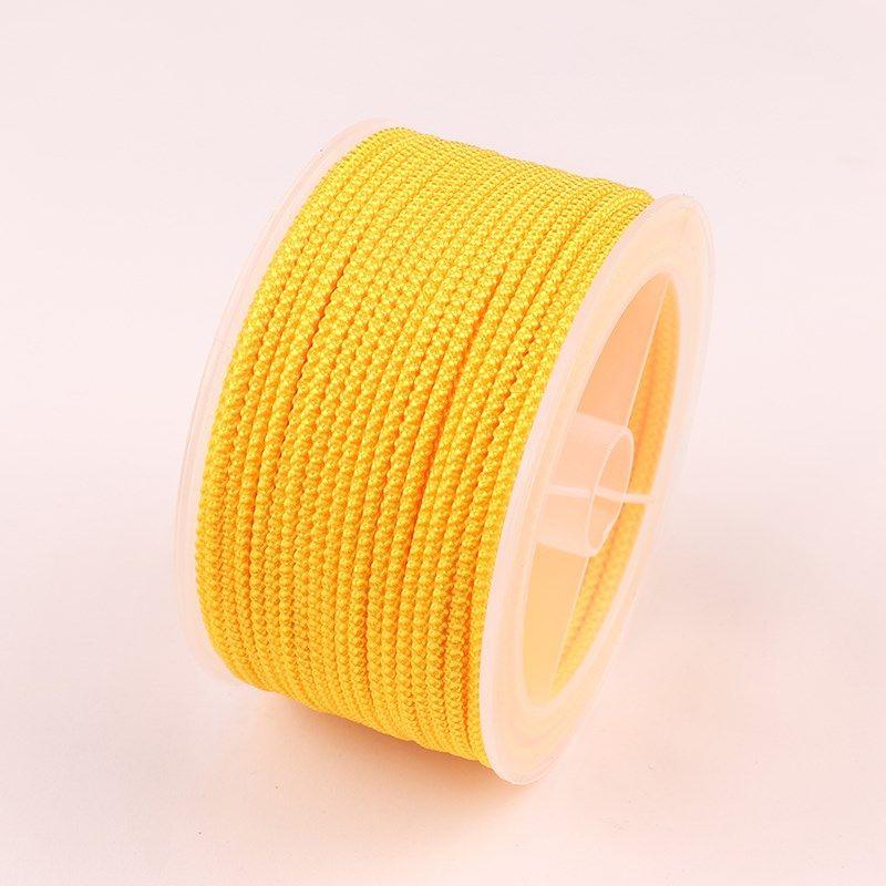 

Pineapple Pattern Rope 1.5mm Hand Weaving Bracelet Necklace Red Rope Carrying Strap Pendant Lanyard Jewelry Thread DIY Material Jin Huang 21 Jin Huang is about 18m/roll long