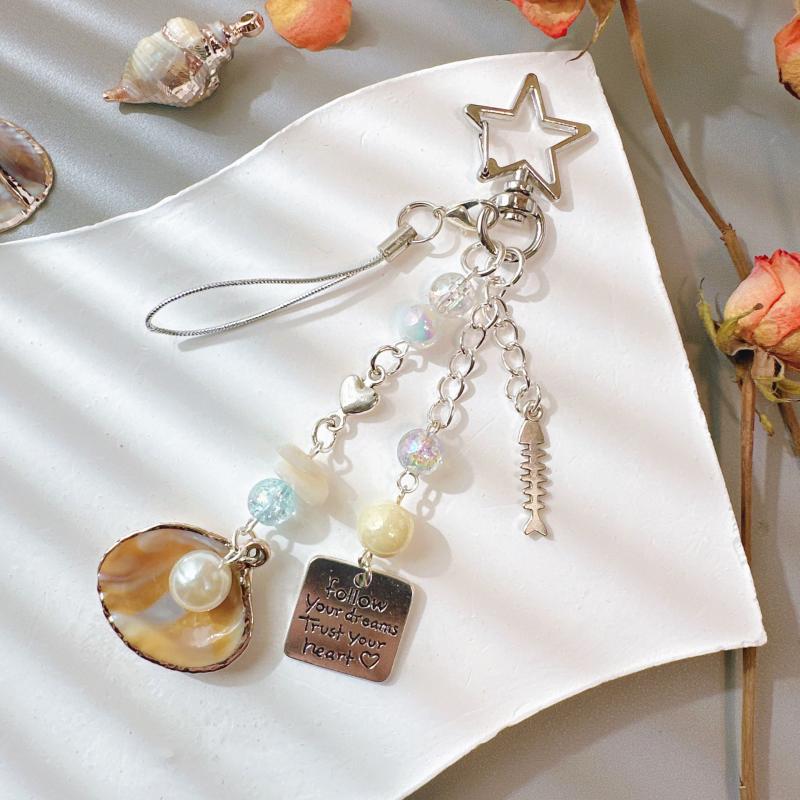 

Продвинутый стиль Y2K Ракушка Конха Рыба Бусины Брелок Подвеска для Сумки Бусины Кольцо для Ключей Ювелирные Аксессуары Подарки для Девочек