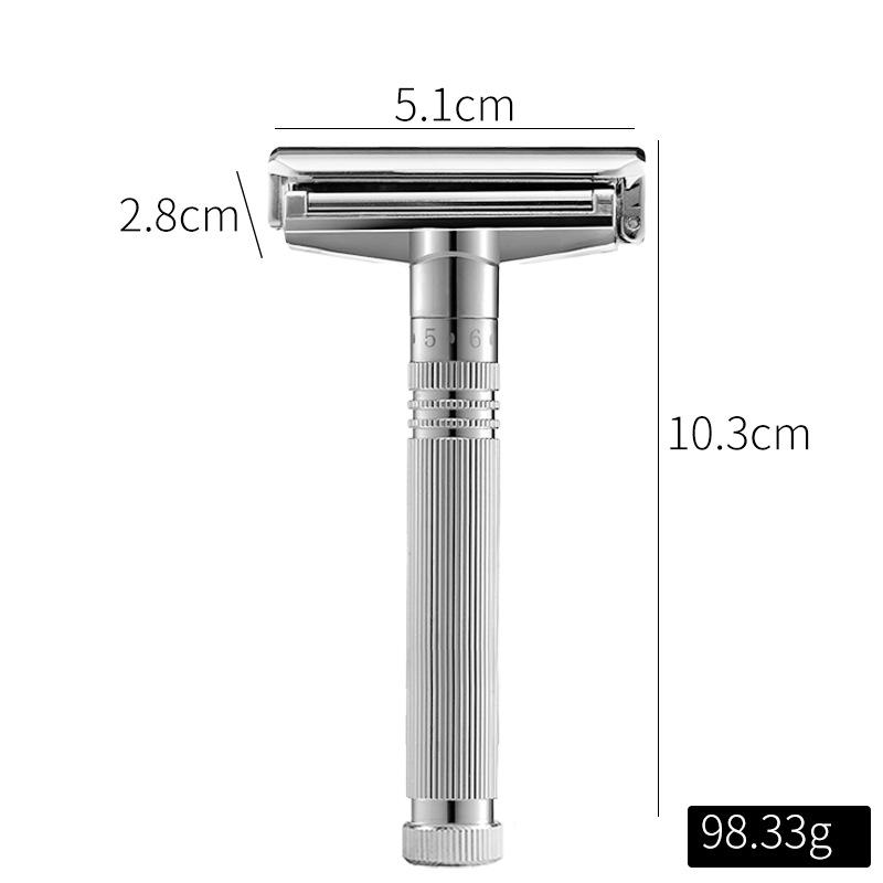 Retro 6-Speed Adjustable Manual Razor & Beard Shaver
