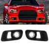 Pair Front Right & Left Bumper Fog Lamp Cover Bezels For Dodge Charger 2012-2014