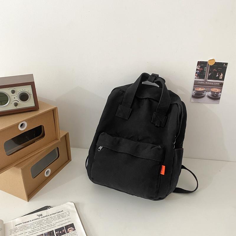 

Школьный женский рюкзак в стиле ретро, ​​портативный рюкзак чёрный