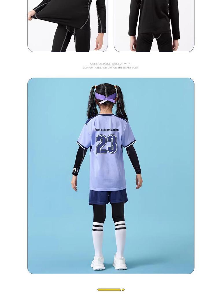 Children's Quick-Dry Breathable Soccer Kit: 4-Piece Training Set for Boys & Girls