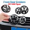 For Volkswagen 2PCS bright black For Volkswagen VW Tiguan 2017-2020 Car Front Grill/Rear label logo Trunk Emblem Lid Covers Sticker Accessories EN1