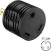 RV Generator Adapter, 3-Prong 30A Male to 30Amp Female Power Plug for Camper