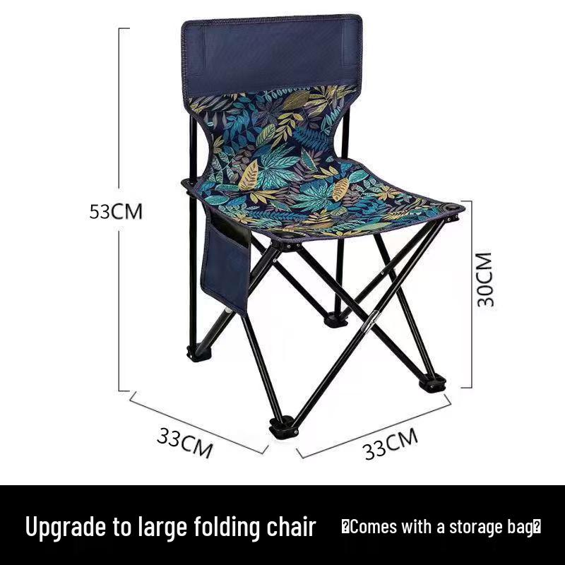 Portable Outdoor Folding Chair - Ideal for Camping, Fishing, Beach, and BBQs with Durable Oxford Cloth Seat