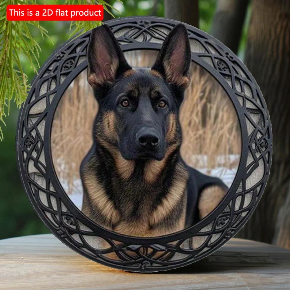 

2d Flat 20*20cm, Round Wooden Sign, Interesting of Dog Theme Decor Gifts, for Bar, Hotel, Cafe, Home, Kitchen, Garden, Bedroom Decor. 20*20cm