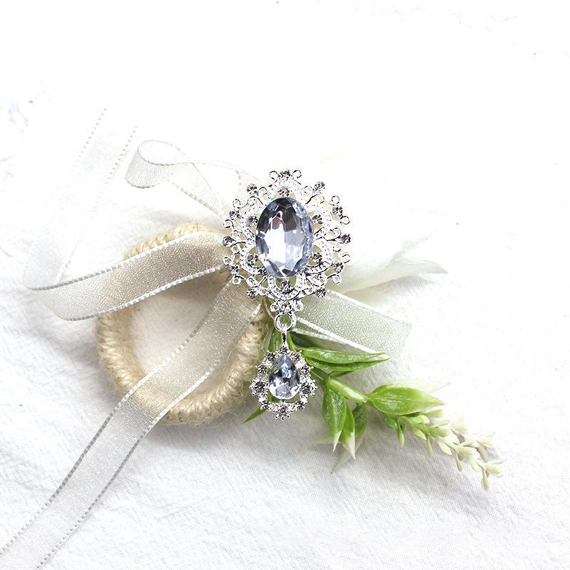 Diy Accessories Flower Plate Diamond Buckle Water Drop Gem Pendant Alloy Accessories Hair Accessories Headdress Material
