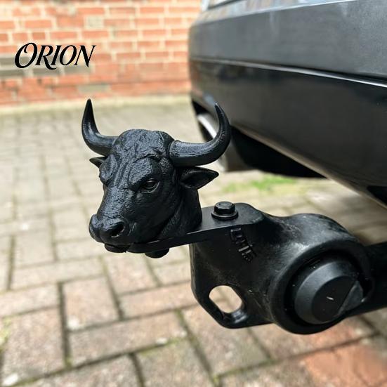 Tapa de Enganche de Remolque Resistente, Tapa Antipolvo con Forma de Cabeza de Toro y Caballo, Tapa Protectora de Ajuste Universal, Tapa Fácil de Instalar Negra Mate para SUV Todoterreno