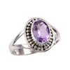 Natural Pink Amethyst Gemstone 925 Solid Sterling Silver Jewelry Ring S.6 l2T06