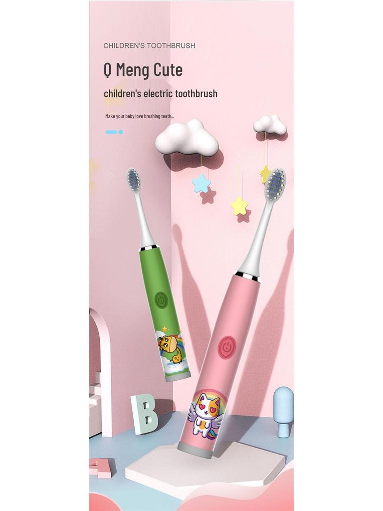 Kids' Rechargeable Sonic Electric Toothbrush & Water Flosser with Soft Bristles