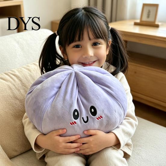Relaxing Office Desk Ornament Giant Dumpling Pillow, Cute Plush Stuffed Steamed Bun Squeeze Toy, Unique Birthday Holiday Present Slow Rising