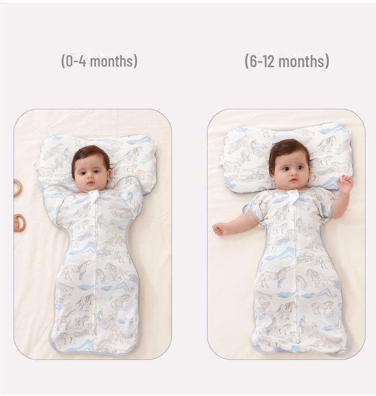 Newborn Anti-Startle Swaddle Sleeping Bag with Stretch Sleeves