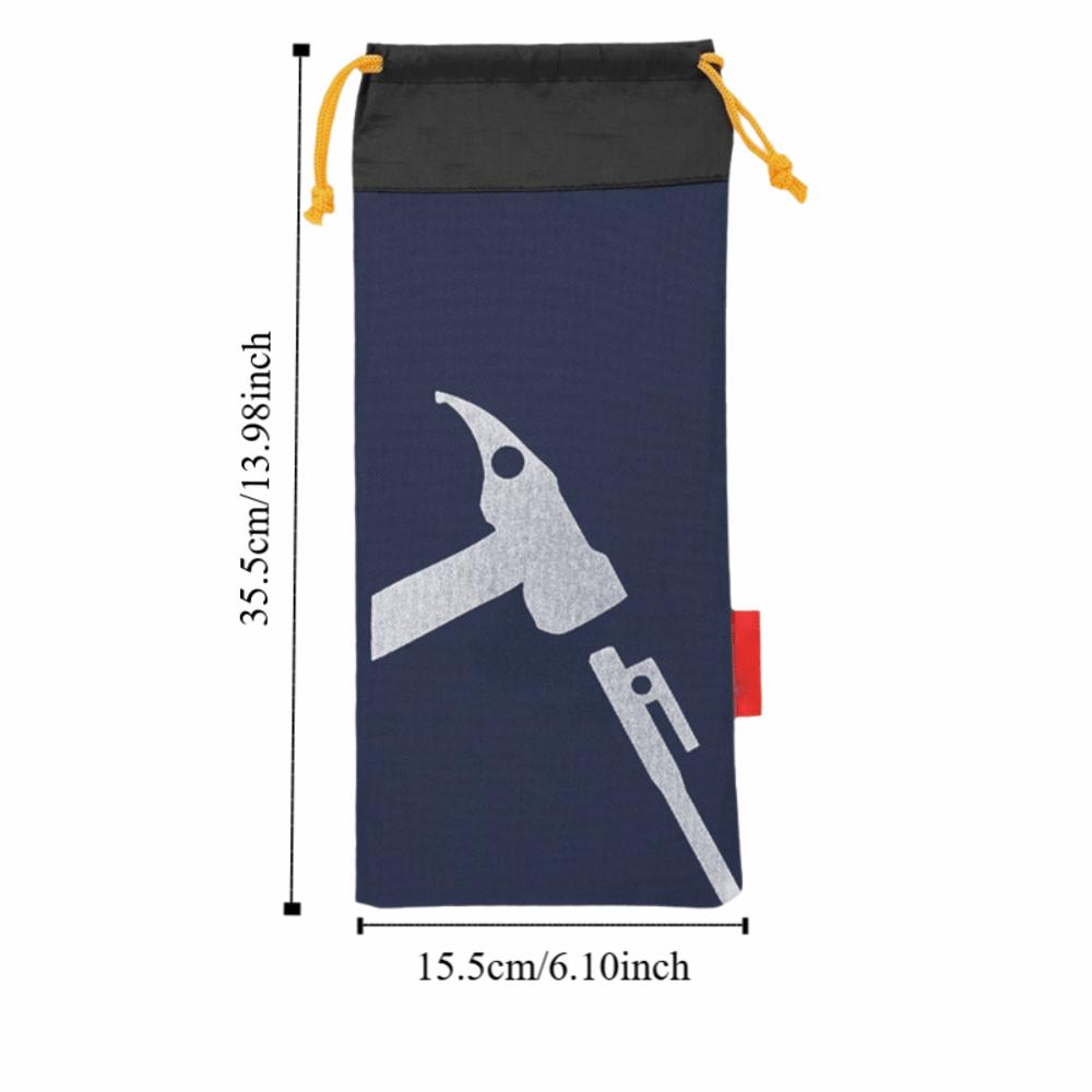 

3 Pcs Portable Hammer Nail Pouch 35.5cm Stake Storage Bag Durable Tent Pile Bag Hiking синій
