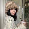Japanese Hand-knitted Warm Wool Hat for Women Korean Style Gentle Rabbit Knitted Hat Fisherman Hat Autumn and Winter Versatile Trend