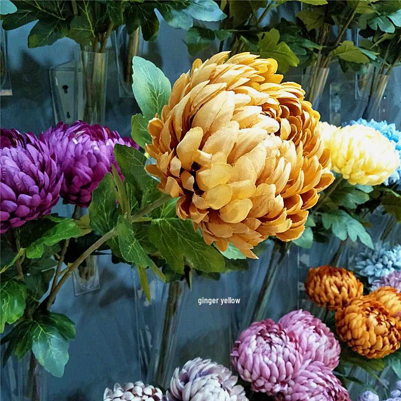 Large Artificial Chrysanthemum, Gaillardia, and Peony Flowers for Home Decor and Photo Props
