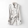 Jia Ze Hua 2025 Autumn British Style Women's Khaki Trench Coat - Classic Hepburn Jacket