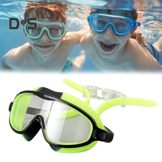 Okulary do pływania dla dzieci, okulary przeciwmgielne, z ochroną UV, szczelne, z klipsem na nos, zatyczki do uszu dla chłopców, dziewcząt, dzieci i maluchów w wieku 3-15 lat
