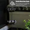 Outdoor Lotus Rain Chain Heavy Duty Metal Garden Hanging Rain Catcher Cups Outside Gutters Downspouts Replacement Decorative Rain Chain