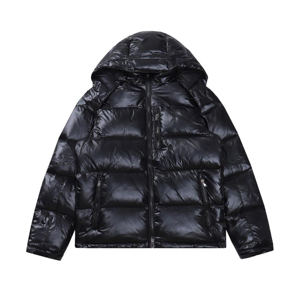 Klasická Unisex péřová bunda Polo s výšivkou a odnímatelnou kapucí