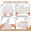20 Stück Weiße Mittlere Leckerli-Boxen mit Fenster Kraftpapier Geschenkverpackungsboxen Geschenkboxen für Valentinstag Neujahr Ramadan Ostern Hochzeit Geburtstagsparty