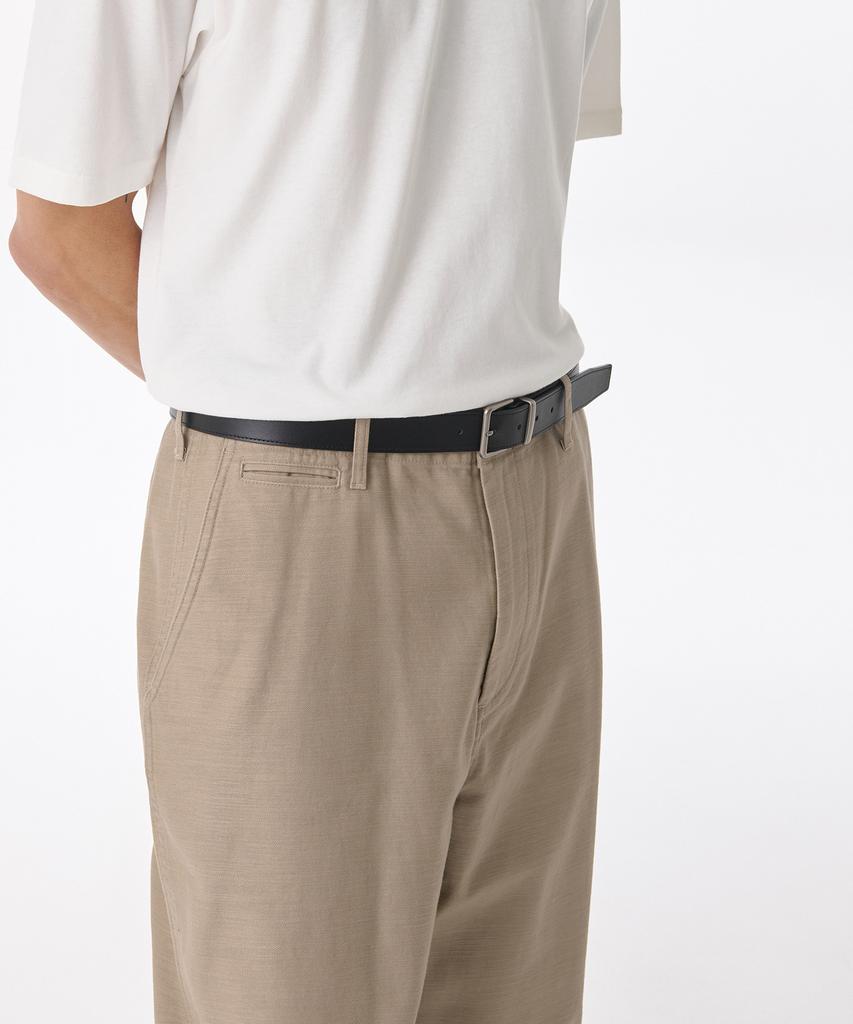 MUSINSA STANDARD Back Satin Tapered Officer Pants [Beige]