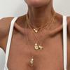 Salircon 4Pc/Set Boho seahorse Sea Turtle Pendant Necklace Women  New Summer Conch Imitation Pearl Charms Chain Jewelry