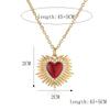 Love Wings Pendant Necklace for Women, European and American INS Fashion Versatile, Copper Plated Real Gold Zircon Drip Oil