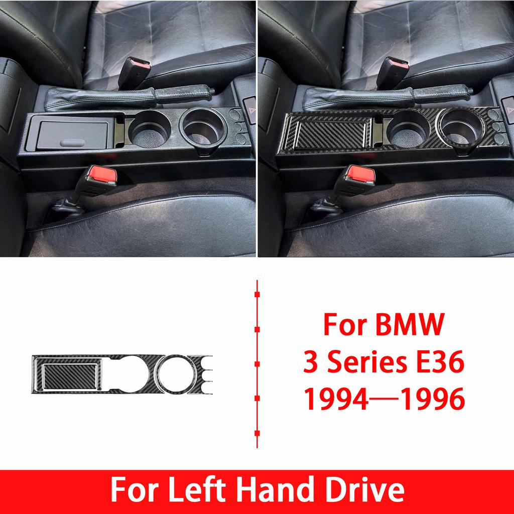 For BMW 3 Series E36 1994 1995 1996 Car Accessories Carbon Fiber Copilot Strip Air Vent Gear Shift Panel Interior Trim Sticker