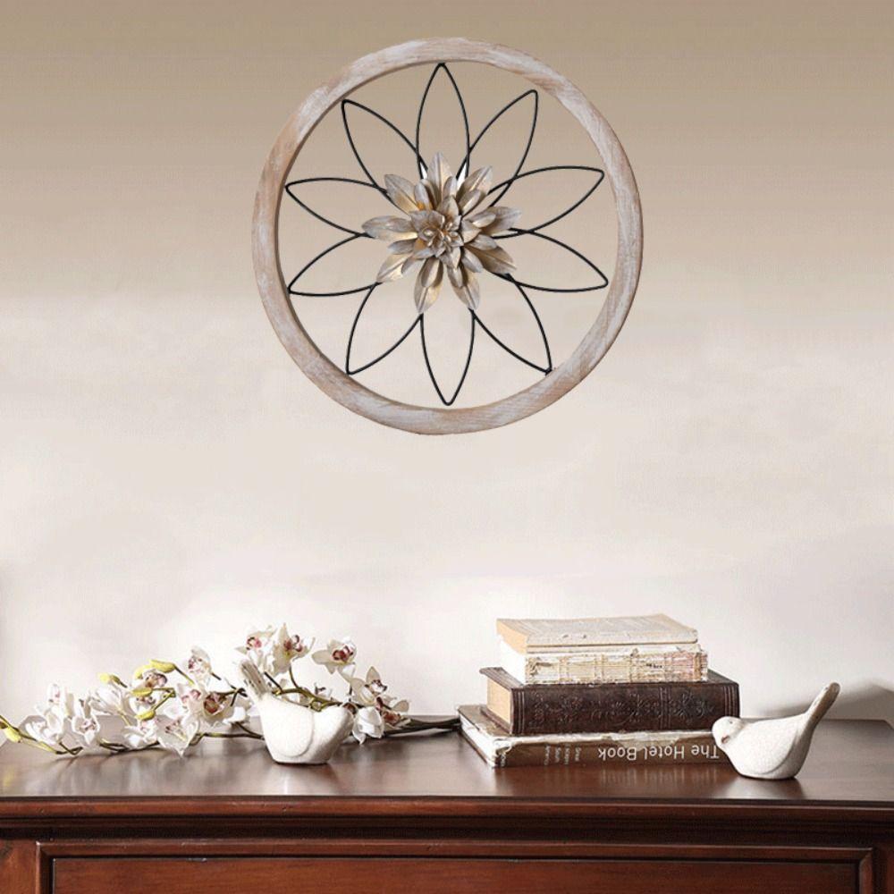 1/3pcs Circular Flower Wall Decoration Retro Wall Background Pendant Rural Wall Hanging  Door