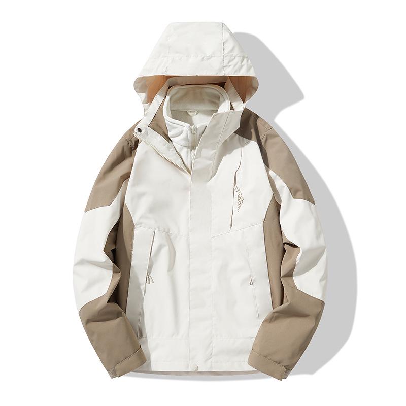 Unisex Three-in-One Waterproof Windproof Mink Fleece Hiking Jacket - Custom LG