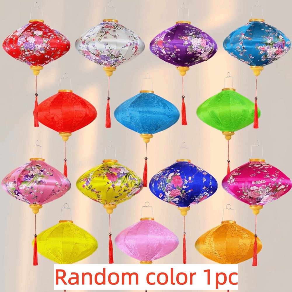 12/14/16/18inch Mid-Autumn Festival Decoration Various Shapes Hand-Painted Floral Lantern New Year