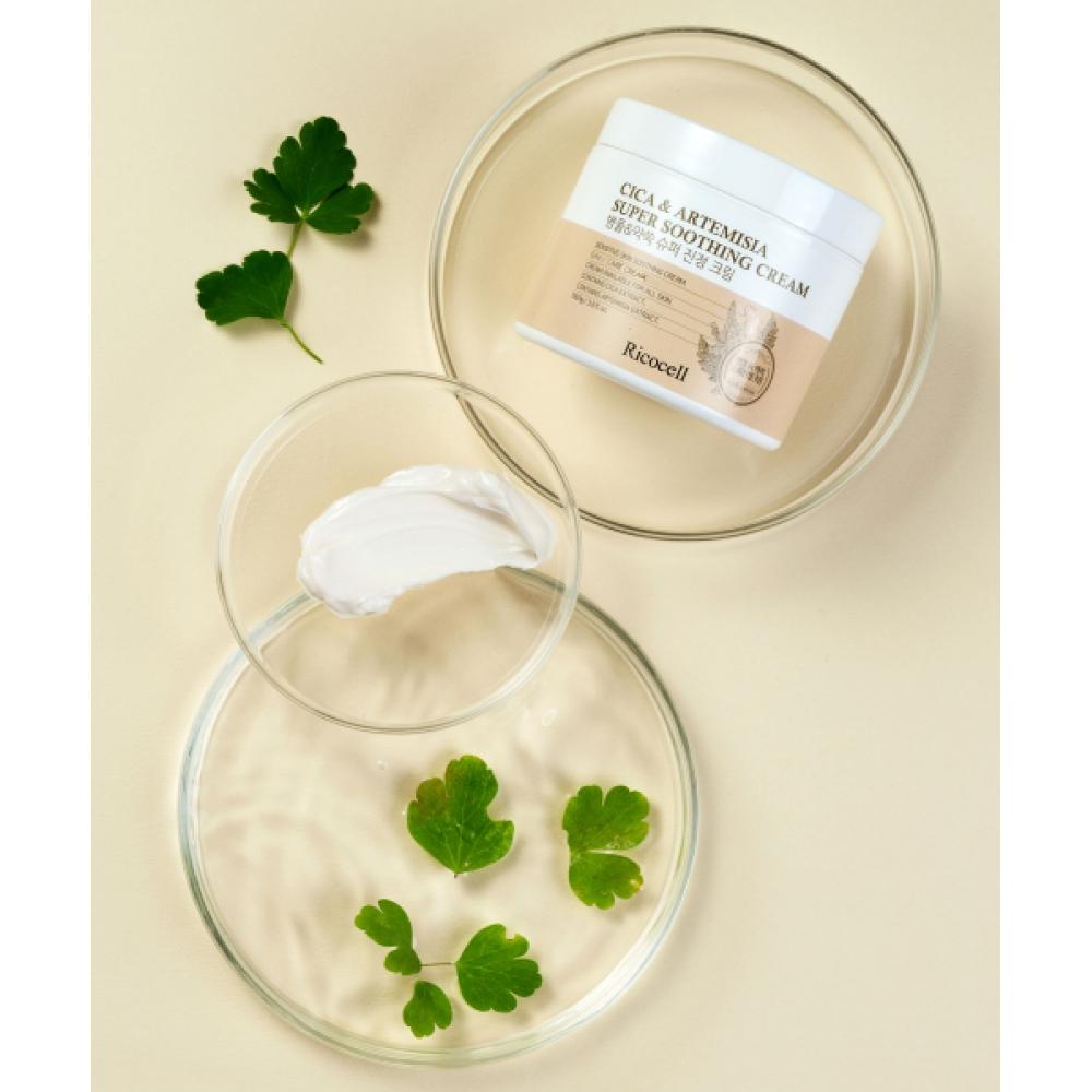 Ricocell Ricocell Large Capacity 500g Cica+medicinal Mugwort Super Cream Soothing   Moisturizing Redness Care Hypoallergenic Moisture Cream