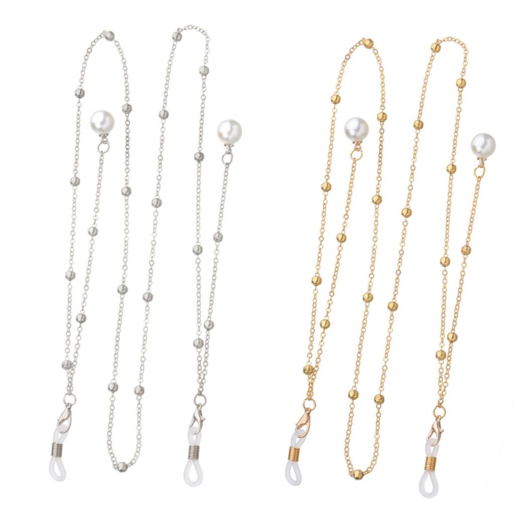 Imitationsperlen Quaste Sonnenbrillenkette Riemen Lanyards Metallperlen Kette Splicing Stil Kette Brillen Hängeseil Halter Kordel Lanyard