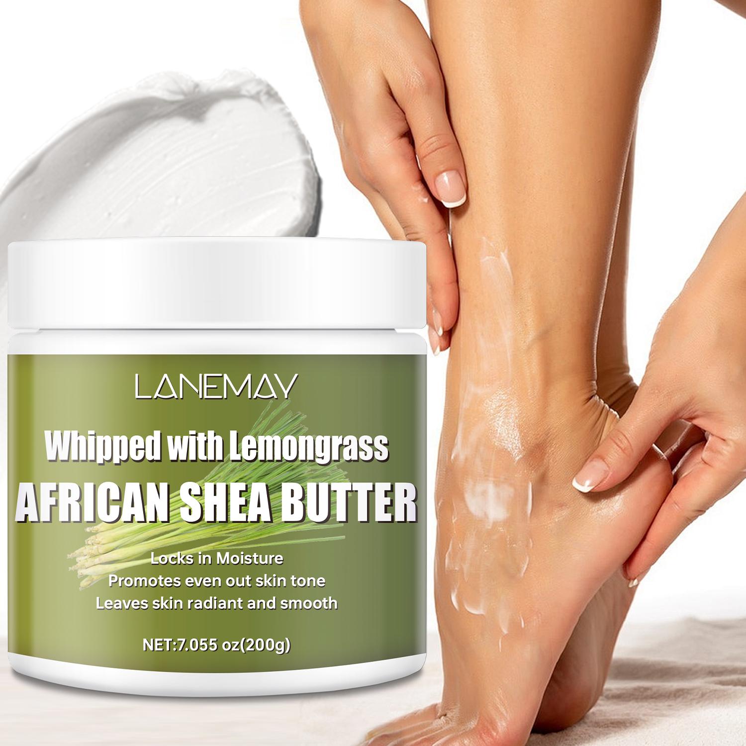 

Lemongrass Shea Butter Foot Cream-Leaves Skin Radiant And Smooth-Promotes Even Out Skin Tone-Locks In Moisture, 200g