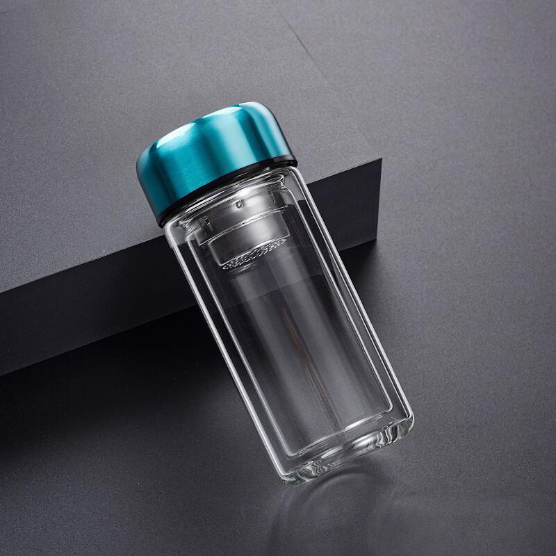 Shangqi Portable Double-Wall Heat-Resistant Glass Mug Set