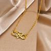 Vnox Infinity Heart Necklace for Women, AAA CZ Stones Collar Anniversary Birthday Jewelry Gifts for Wife Girlfriend Mom Daughter