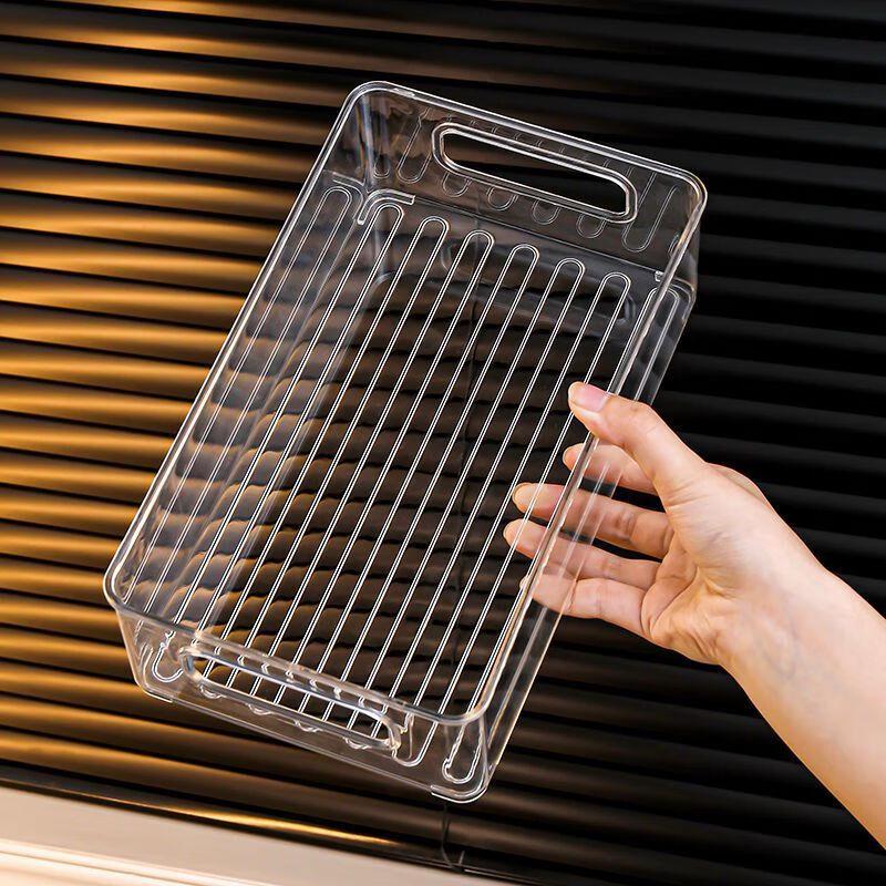 Прозрачный штабелируемый настольный органайзер Jiemengzhe с ручками, 2 шт.