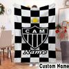 Custom Name Cam Team Spirit Throws Blanket Flannel Blankets for Couch Bed Gifts for Men Women Picnic blanket Christmas fan gifts