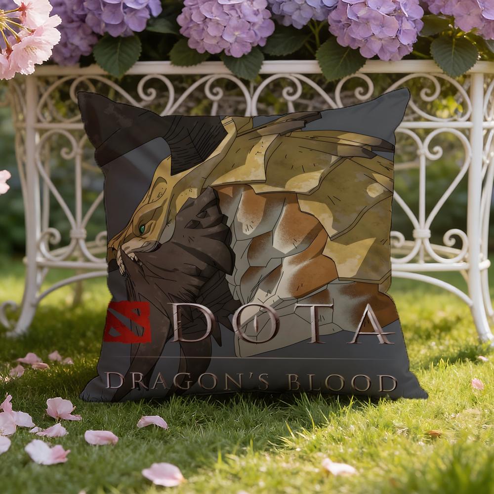 D-Dota D-Dragon's Anim B-Blood Cushion Cover Home & Car Dual-Scene Pillow Cover: Reversible for Premium Comfort
