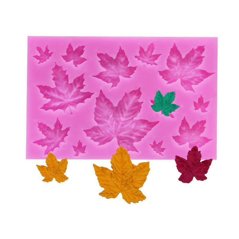 1pcs Silicone Maple Leaf Fondant Cake Decorating Tools Chocolate Baking Mould 3d Sugarcraft Resin Clay Homemade Bakeware