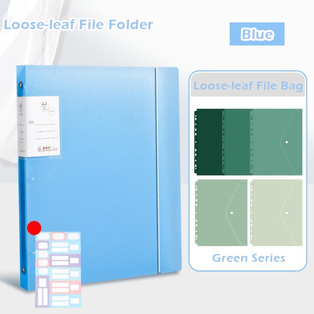Multi-functional Loose-leaf Design File Folder Set PP Waterproof Document Organizer Test Paper Storage Clip Students