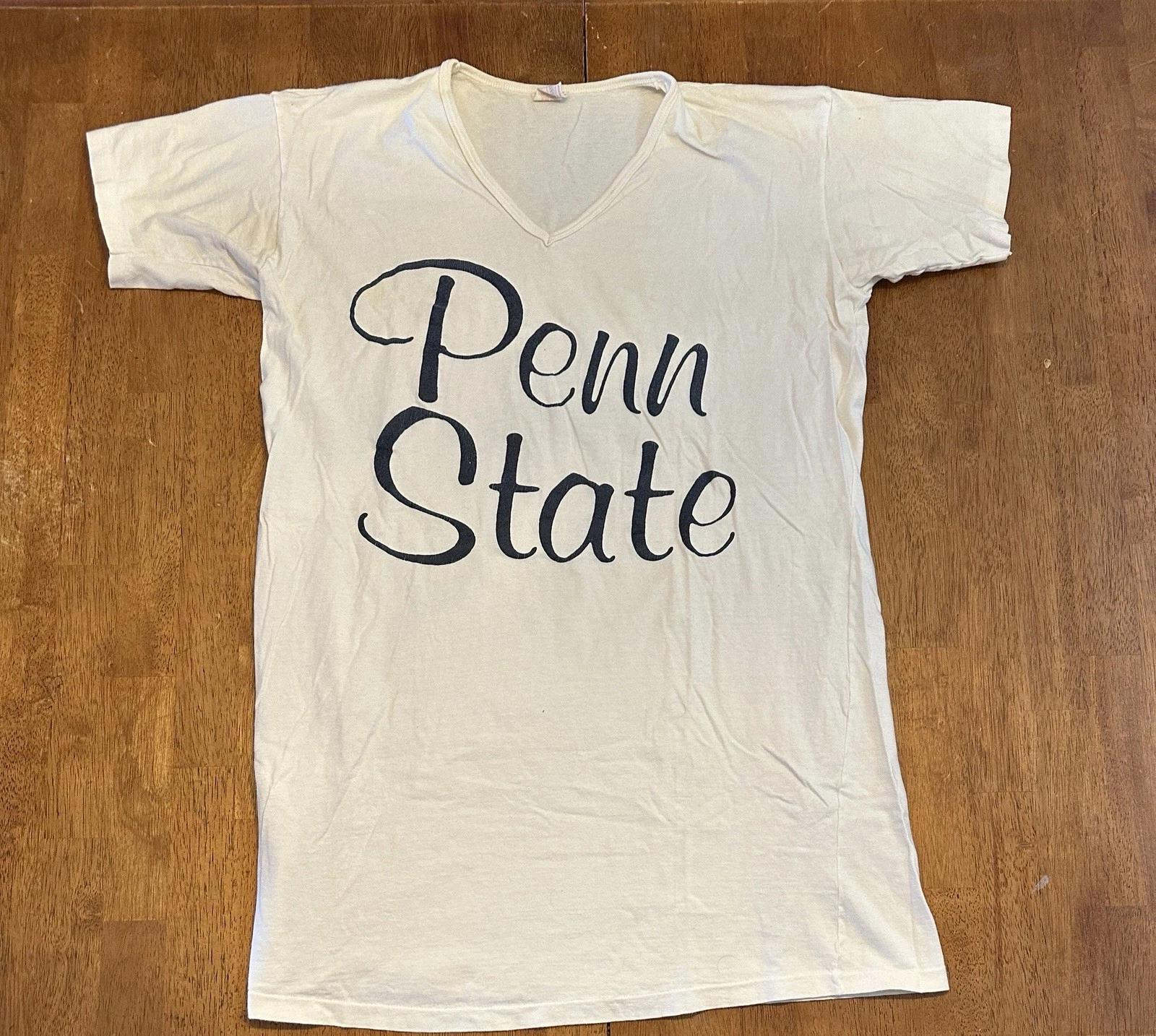 Vintage 80s Penn State Sleep Shirt Oversized Tee One Size 4XL