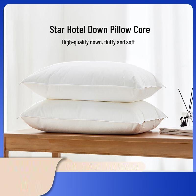 OLOMM 50% White Goose Down Neck Support Pillow (Pair)