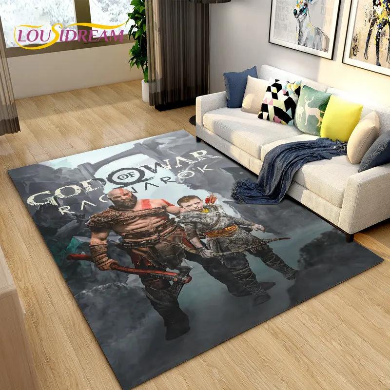 God of War Game Gamer Area Rug Large,Carpet Rug for Living Room Bedroom Sofa Doormat Decoration,Kids Play Non-slip Floor Mat
