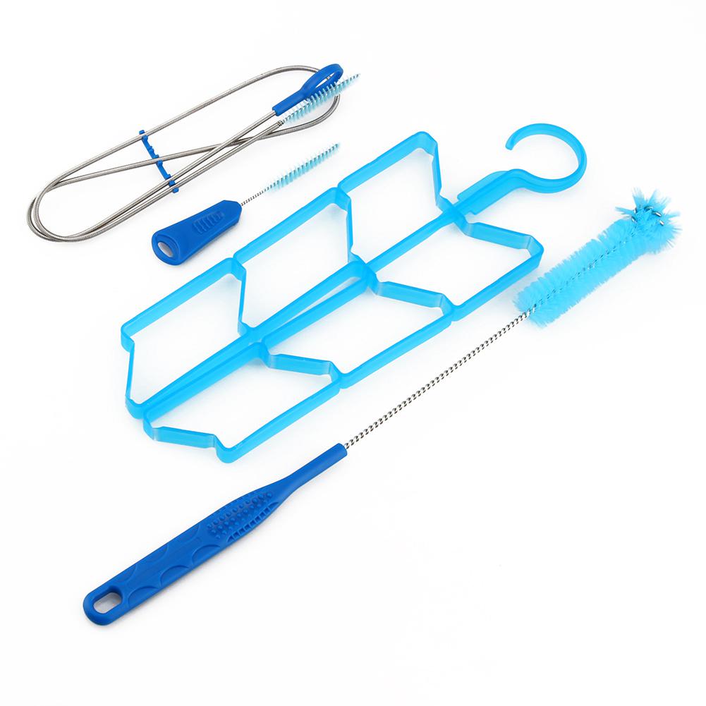 4 in 1 Portable Hydration Water Bladder Tube Cleaning Kit Brushes   Drying Rack