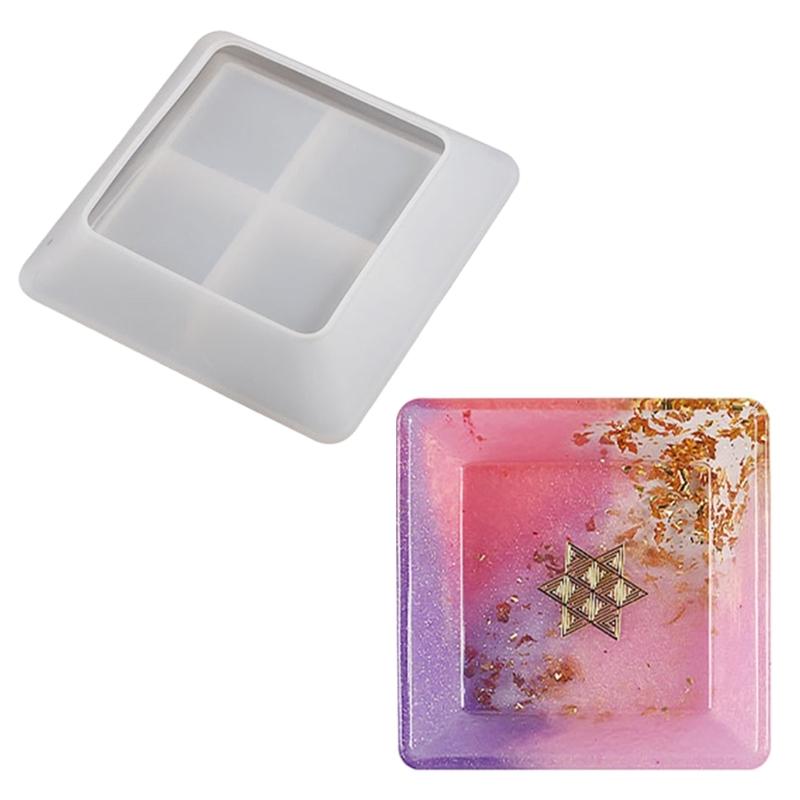 Silicone Resin Moulds Multi-shapes Resin Cup Tray Mould DIY Coaster Moulds for DIY Epoxy Resin Casting Craft Decoration