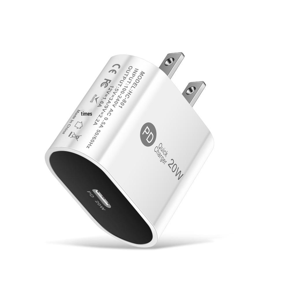 20W PD Fast Charger - EU, US, UK Plug, Single Port